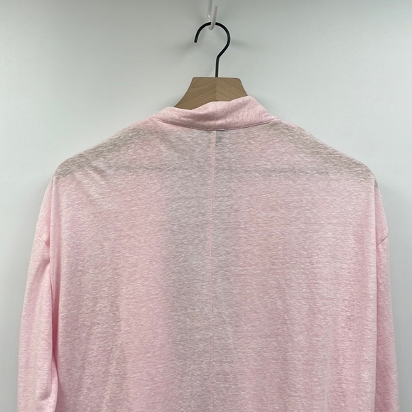 J. Crew Open Front Cardigan Slub Cotton Lightweight Sweater Minimalist Pink - Picture 5 of 7